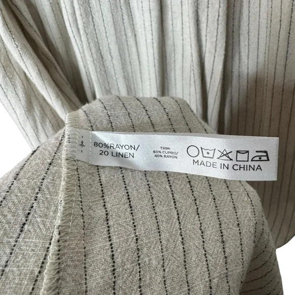 Tuckernuck | NEW Natural Stripe Kate Short Sleeve Midi Dress Size M - Picture 11 of 12